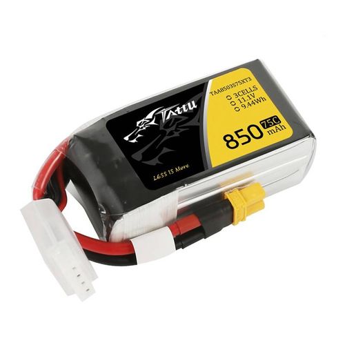 Akumulator Tattu 850mAh 11.1V 75C 3S1P Konektor XT30 na Arena.pl