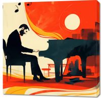 Obraz 90x90cm Pianista
