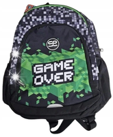CoolPack Prime 16 Plecak szkolny zielony 23 l GAME OVER Pixele Modny