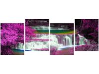 45CM 120 OBRAZ 4 ELEM FIOLETOWA KASKADA ŚCIENNY