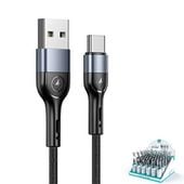 usams kabel pleciony u55 2a usb-c1szt. for set u55 czarny/black 1m