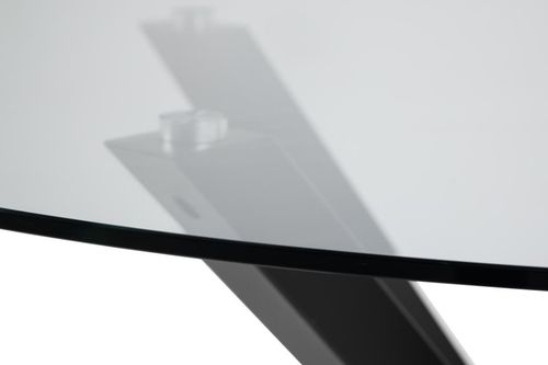 Stół Heaven 119 cm okragły czarny/ transparentny na Arena.pl