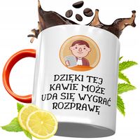 Kubek Pomarańczowy Dla Prawnika Prezent Z Nadrukiem Ze Zdjęciem