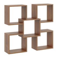 Ozdobna półka ścienna, wisząca, Marta, 98x18x91, orzech, mat | TYLETEGOTU