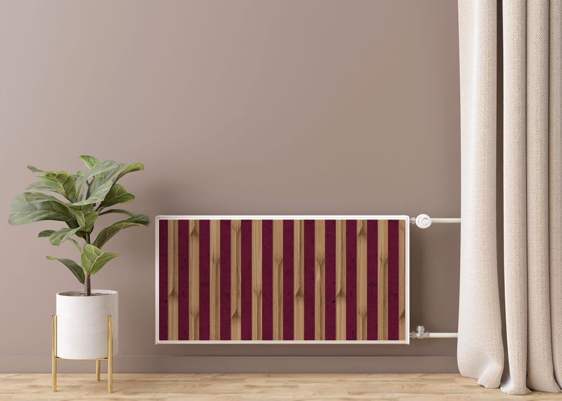 Mata Magnetyczna Na Grzejnik Lamele 3D Imitacja Drewna 80cm x 60cm zdjęcie 7