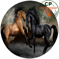 Opłatek na tort Konie