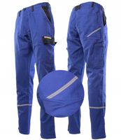 Spodnie robocze ochronne Bawełna 100% do pracy z odblaskami niebieskie r 54