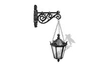 KINKIET ZE ZWISEM H2 Z KLOSZEM ŻELIWNYM SPAWANYM ŻELIWNA LAMPA OGRODOWA RETRO ELEGANCKA DO OGRODU ZEWNĘTRZNA