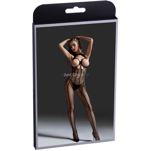 Bodystocking Siateczka Body Otwarty Biust Stringi (140) zdjęcie 6