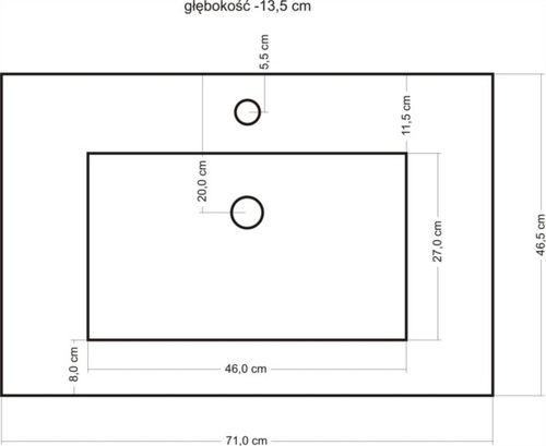 Umywalka Ceramiczna Dafne 70 na Arena.pl