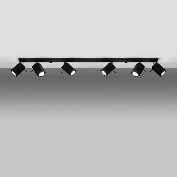 Plafon MERIDA 6L czarny zdjęcie 3