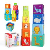 WIEŻA PIRAMIDKA UKŁADANKA EDUKACYJNA ZWIERZĘTA NAUKA LICZENIA CLASSIC WORLD