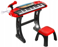 ORGANKI ORGANY KEYBOARD PIANINKO STOŁEK MIKROFON