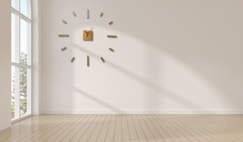 Zegar Ścienny Drewniany Duży 3D Przyklejany Na Ścianę Do Salonu Dębowy Loft na Arena.pl