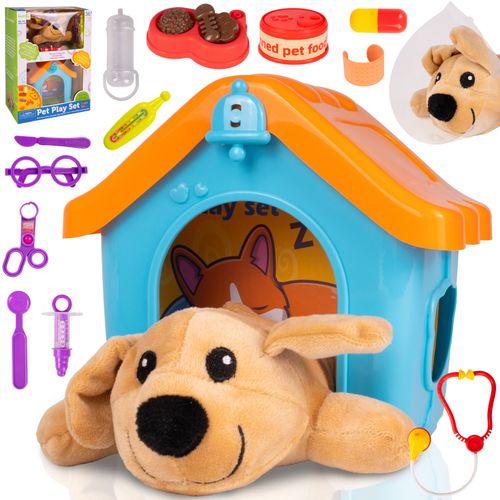 Piesek z Budą Zestaw Mały Weterynarz Akcesoria Doktor Pluszowa Maskotka na Arena.pl