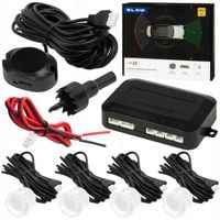 4X CZUJNIKI COFANIA PARKOWANIA BUZZER ZESTAW PRZÓD TYŁ BIAŁY UNIWERSALNE