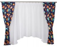 Komplet dziecięcy firana kosmos rakieta ufo planet