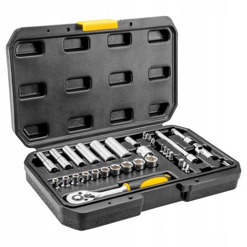 KLUCZE NASADOWE ZESTAW Z WALIZKĄ 1/4" 36 szt. TOPEX 38D669 na Arena.pl