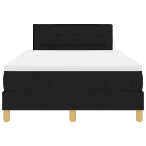 Łóżko sprężynowe z materacem i LED czarne 120x200 cm tkanina na Arena.pl