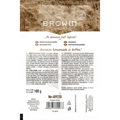 Suszone drożdże piekarskie 100g na Arena.pl