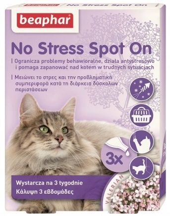 Beaphar No Stress Spot On dla kotów 3szt zdjęcie 1