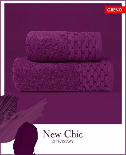 Ręcznik New Chic 50x90 Greno Śliwkowy na Arena.pl