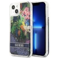 Guess GUHCP13SLFLSB iPhone 13 mini 5,4" niebieski/blue hardcase Flower