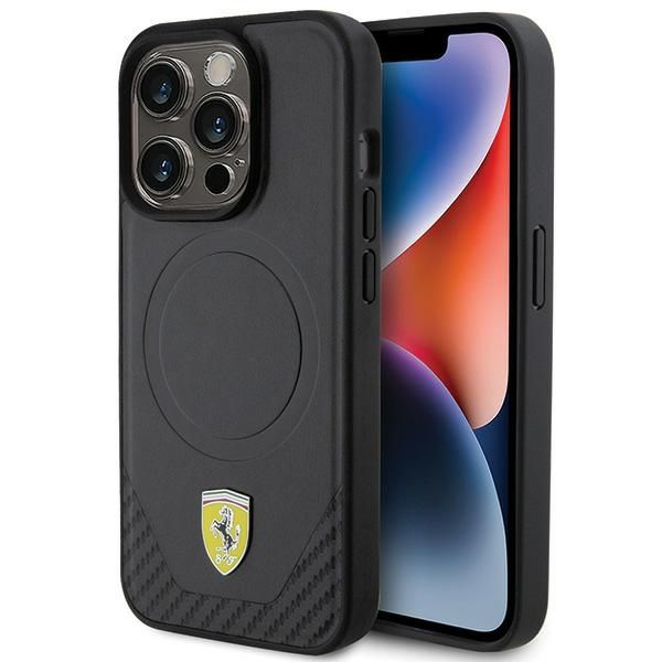 Etui Ferrari do iPhone 15 Pro, Czarny MagSafe zdjęcie 1