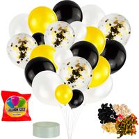 GIRLANDA BALONOWA 120SZT KONFETTI ZŁOTA CZARNA 5m