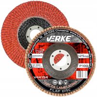 tarcza ścierna listkowa piórkowa ceramiczna szlifowania lamelka 125mm p100