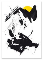 Plakat czarna abstrakcja 70x100 cm