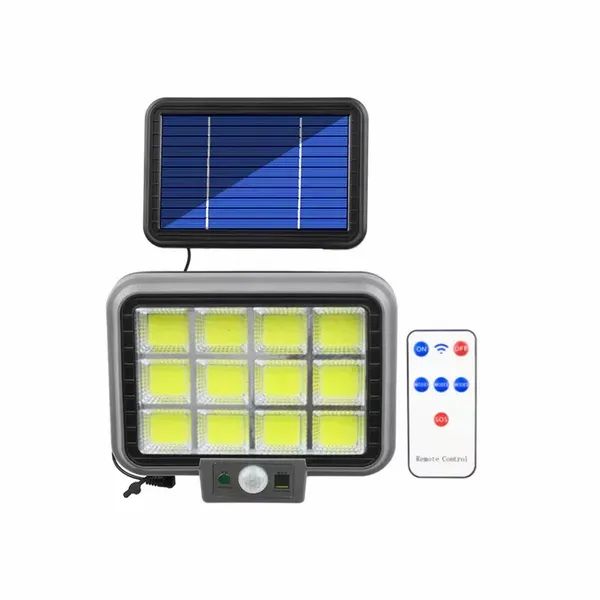 Duży Halogen Solarny Hs-8022 Pilot, Czujnik Ruchu I Zmierzchu 40W 6Cob zdjęcie 11