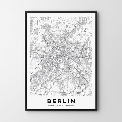 Plakat mapa plan miasta Berlin 70x100 cm na Arena.pl