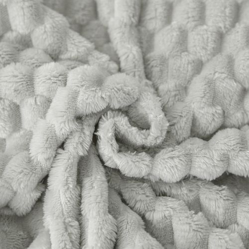 Miękki Koc Szachownica 200X220 - Jasnoszary na Arena.pl