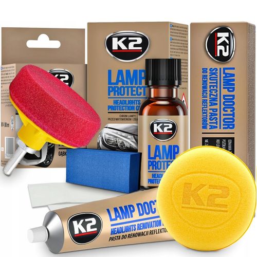 K2 ZESTAW LAMP DOCTOR PASTA DO LAMP + PAD GĄBKA POLEROWANIE REGENERACJA APLI na Arena.pl