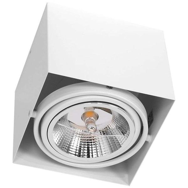 Sufitowa LAMPA natynkowa PLAZA ML4743 Milagro metalowa OPRAWA kwadratowa regulowana kostka biała zdjęcie 1