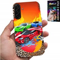 ETUI DO SAMSUNG GALAXY A17 5G - DLA DZIECI, SAMOCHODY WYŚCIGOWE + SZKŁO