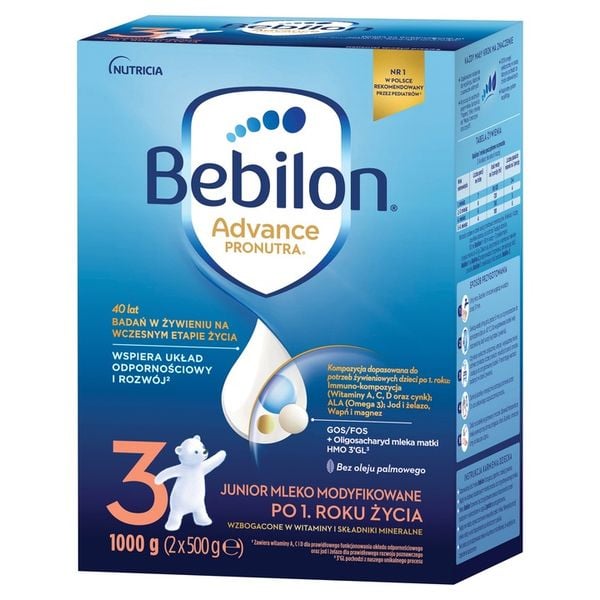 BEBILON 3 Mleko modyfikowane Advance Pronutra 1000 g zdjęcie 1