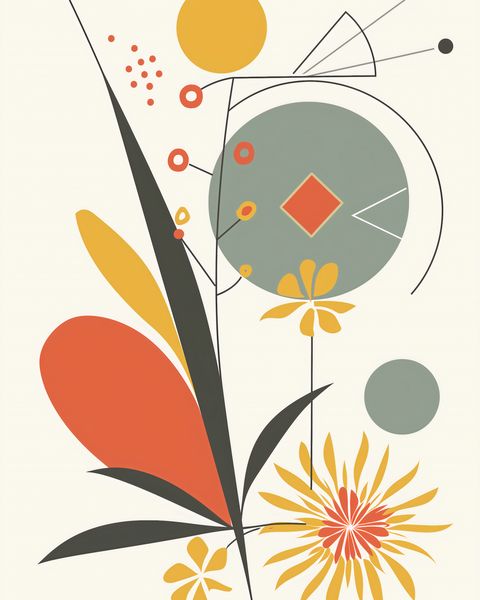 Plakat 40x50cm Geometryczny Ogród zdjęcie 1