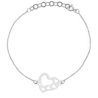 Bransoletka Celebrytka 6 Serca 20 cm Srebro 925