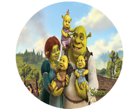 Opłatek na tort Shrek