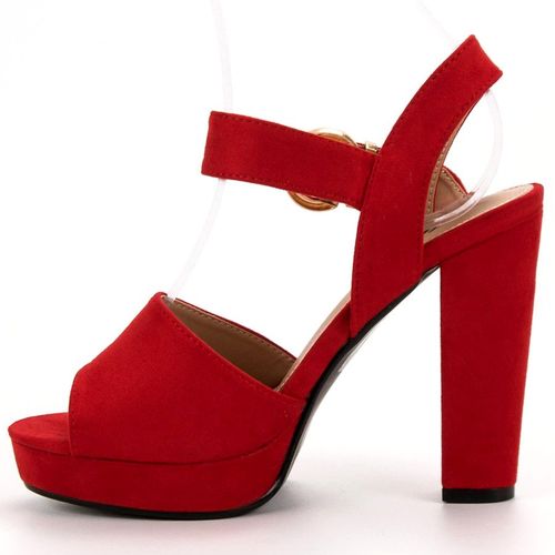 Czerwone Sandałki Na Platformie r.39 na Arena.pl