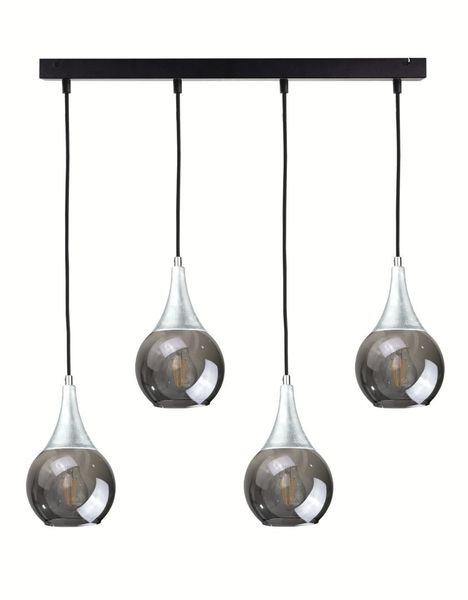 Lampa wisząca 4xE27 LACRIMA SMOKY/SILVER zdjęcie 1