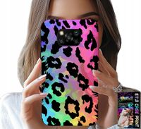 ETUI DO XIAOMI POCO X3 - KOLOROWA TĘCZOWA PANTERKA PLECKI SZKŁO