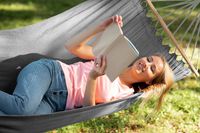 DUŻY HAMAK 2 OSOBOWY OGRODOWY HUŚTAWKA XXL 280x150 CM MOCNY + POKROWIEC