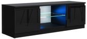 KOMODA STOLIK RTV CZARNY  POD LCD 120CM FRONT POŁYSK + LED
