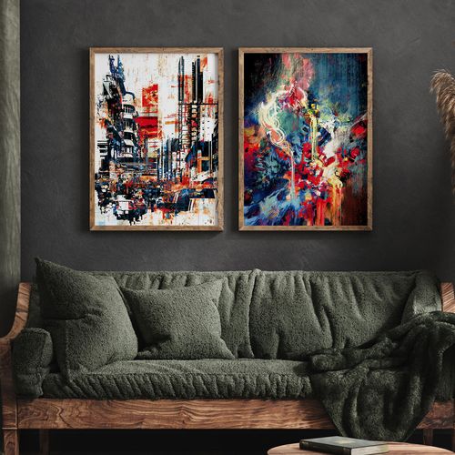 Zestaw dwóch plakatów abstrakcja 21x29,7 cm A4 na Arena.pl