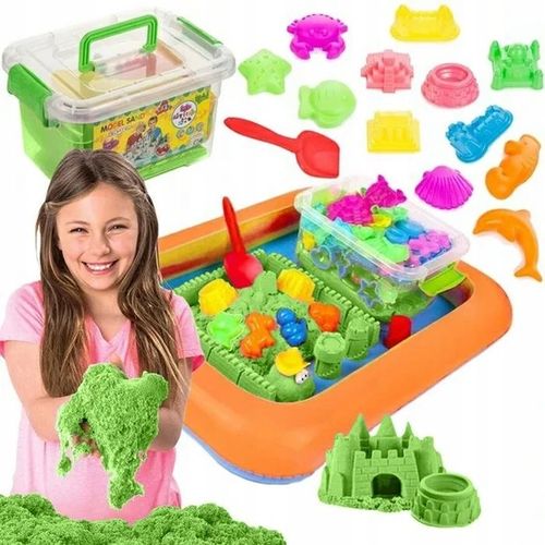 PIASEK KINETYCZNY 5 KG BASEN FOREMKI ŁOPATKA ZESTAW XXXXL SUPER PLASTYCZNY na Arena.pl