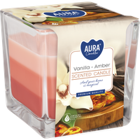 Świeca zapachowa BISPOL Aura snk80-355 (Wanilia & Bursztyn) ~32h