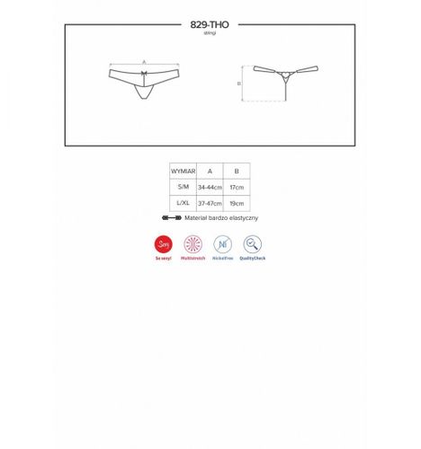 829-THO-3 stringi czerwone L/XL na Arena.pl